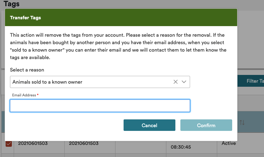 How to Transfer Tags to a Known Owner Step 3